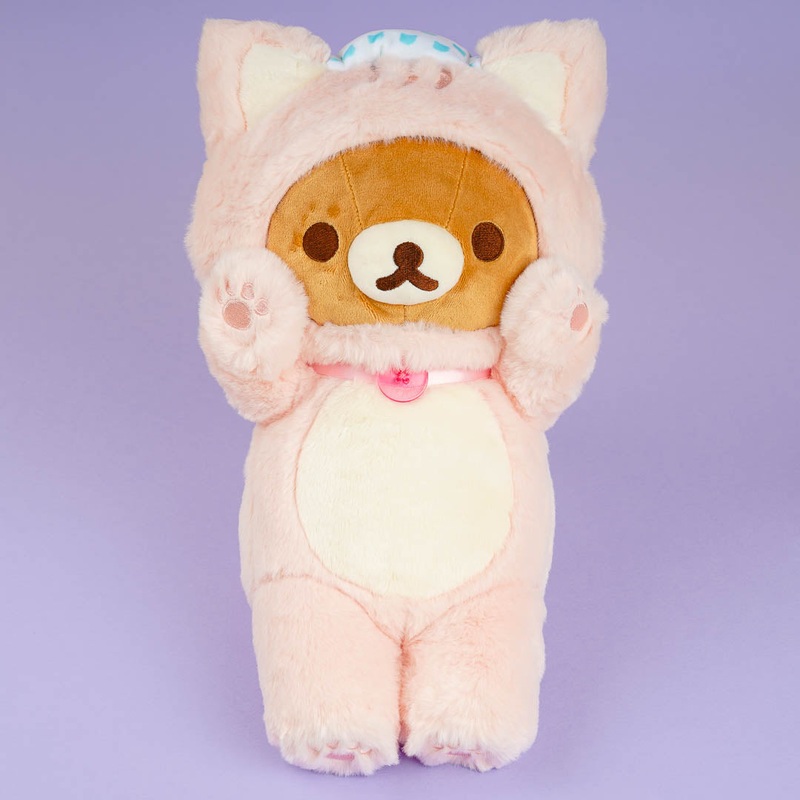 Rilakkuma Relaxing Cat Plushie - Medium