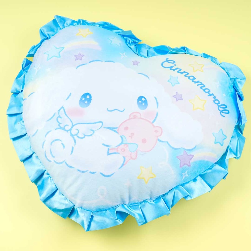 Cinnamoroll & Stars Heart-Shaped Cushion