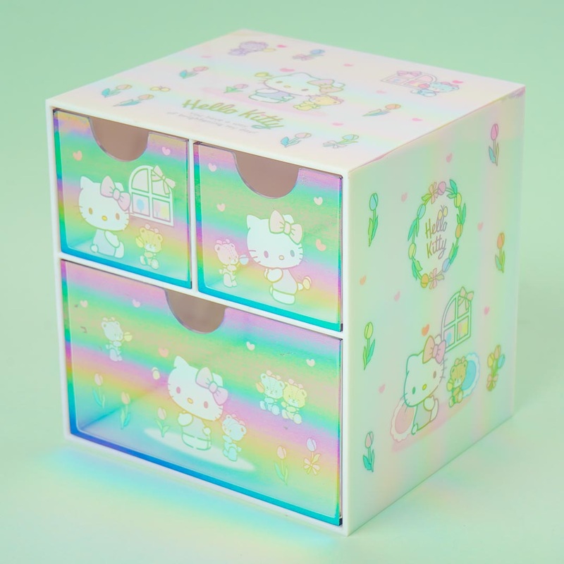 Hello Kitty Flowery Rainbow 2-Tier Drawer Chest