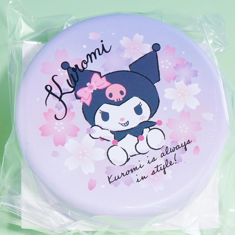 Kuromi Sakura Round Tin Case With Candy