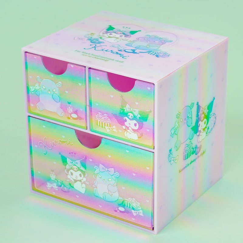 Kuromi Stylish Rainbow 2-Tier Drawer Chest