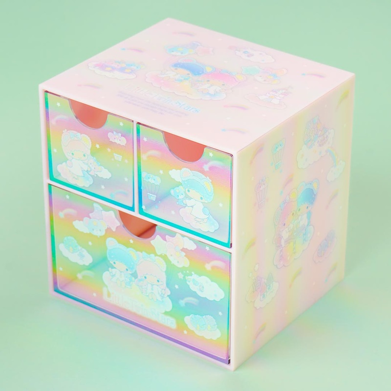 Little Twin Stars Cloudy Rainbow 2-Tier Drawer Chest