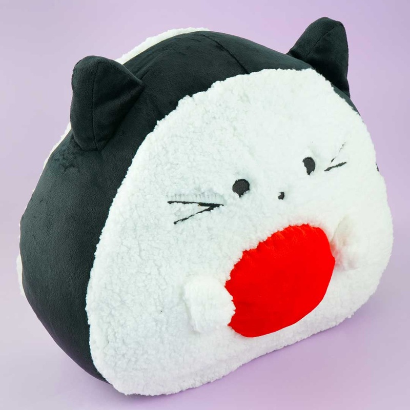Onigiri Animals BIG Fluffy Cushion - Plum Cat