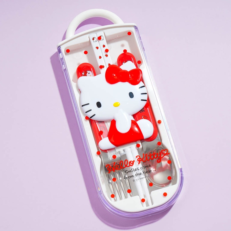 Hello Kitty Polka Dots Utensil Set