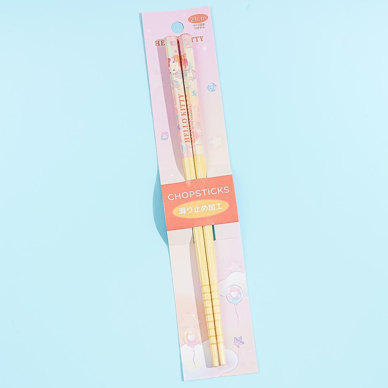 Hello Kitty & The Glitter Unicorn Bamboo Chopsticks