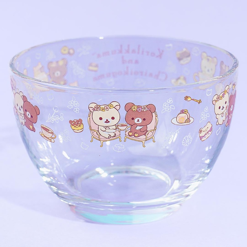 Korilakkuma & Chairoikoguma Flower Tea Time Clear Dessert Bowl