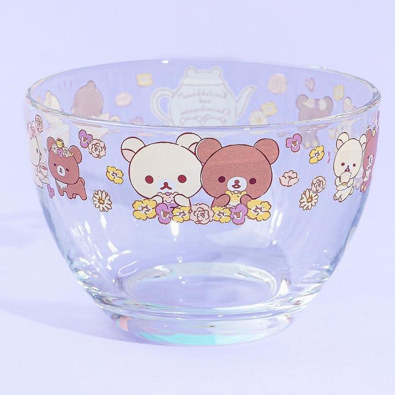Korilakkuma & Chairoikoguma Flower Tea Time Glass Dessert Bowl