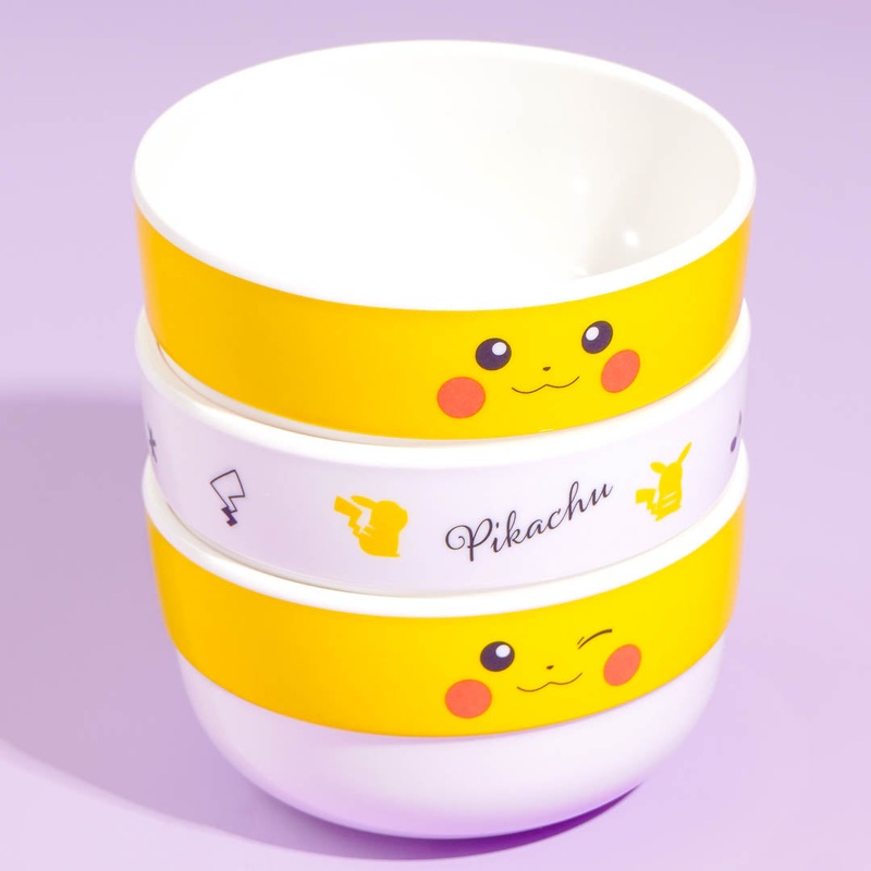 Pokemon Pikachu Melamine Bowl Set - 3 pcs