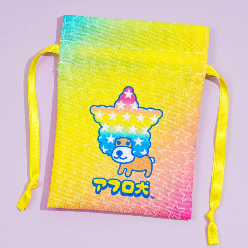 Afro Ken Retro Star Mini Drawstring Pouch