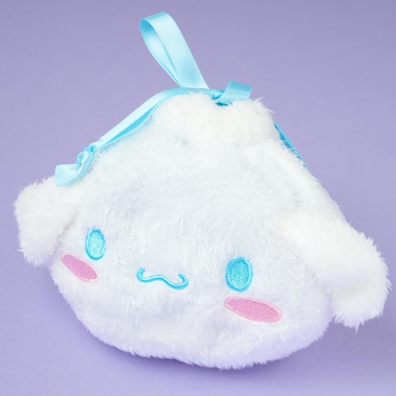 Cinnamoroll Fluffy Face Drawstring Pouch