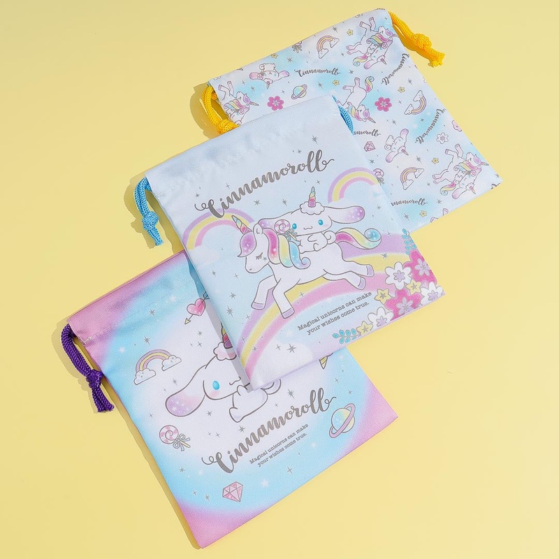 Cinnamoroll Unicorn Drawstring Bag Set
