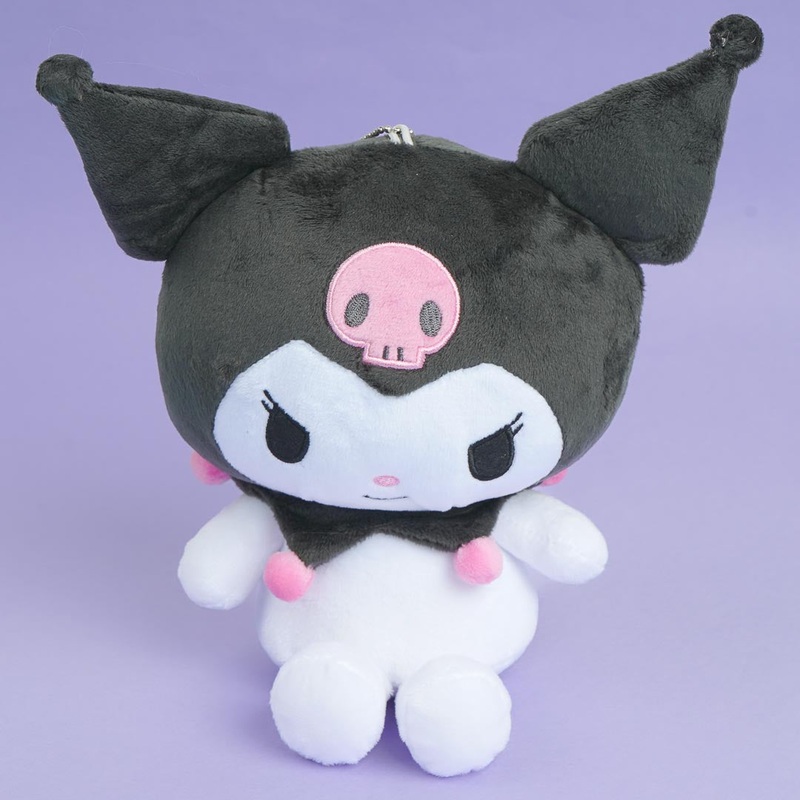 Kuromi Embroidered Plushie Pouch - Medium