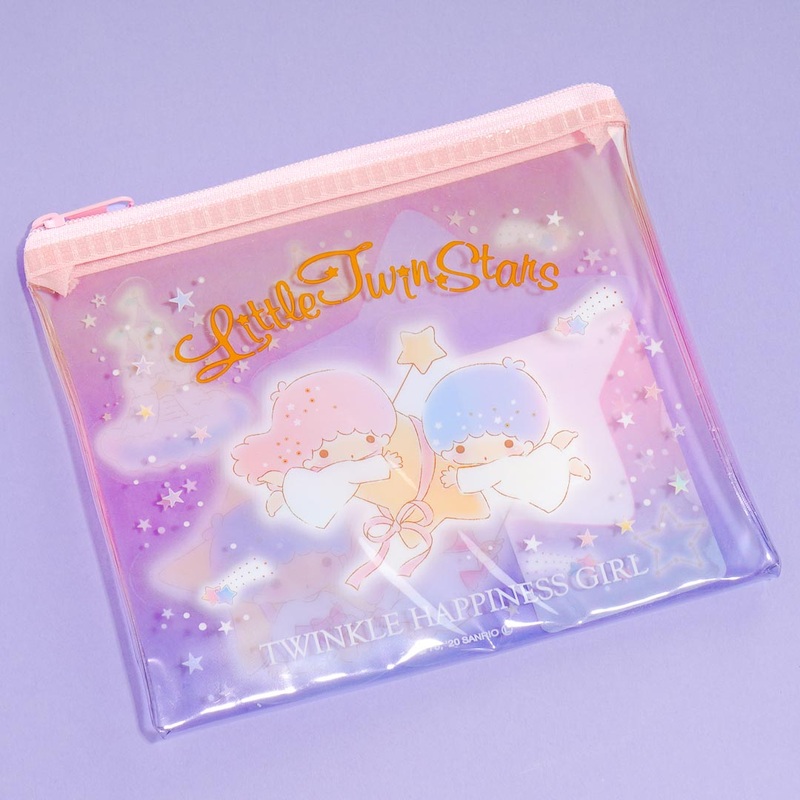 Little Twin Stars Twinkle Happiness Clear Flat Pouch