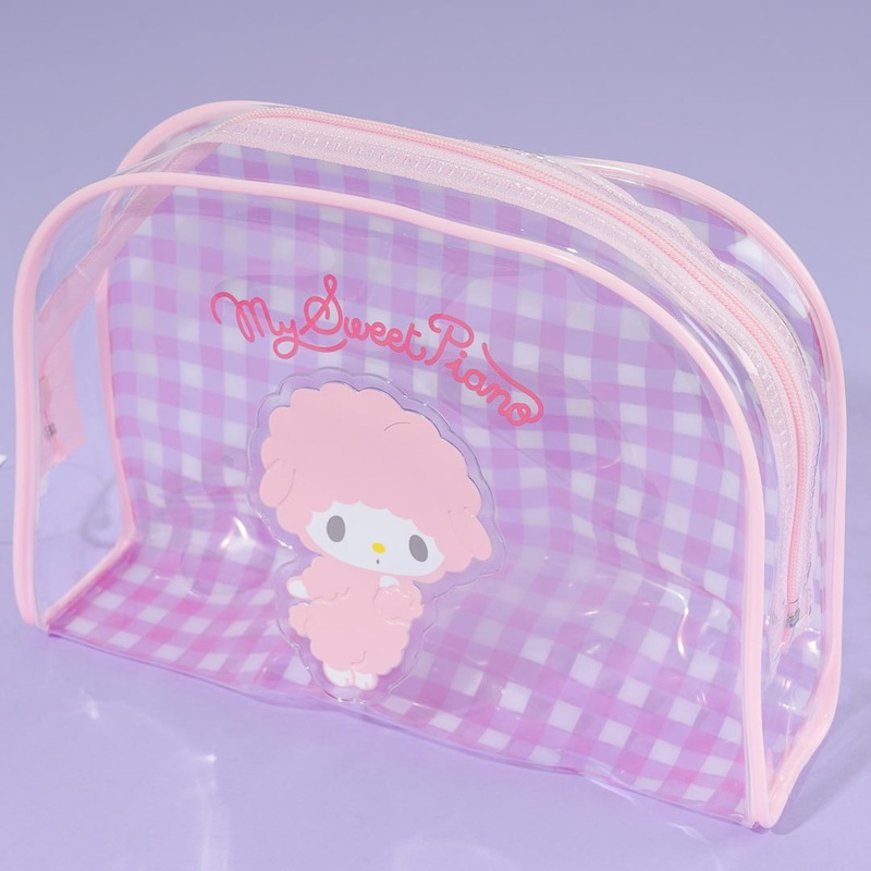 My Sweet Piano Checkered Clear Pouch