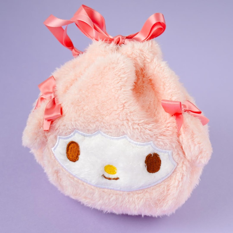 My Sweet Piano Fluffy Face Drawstring Pouch