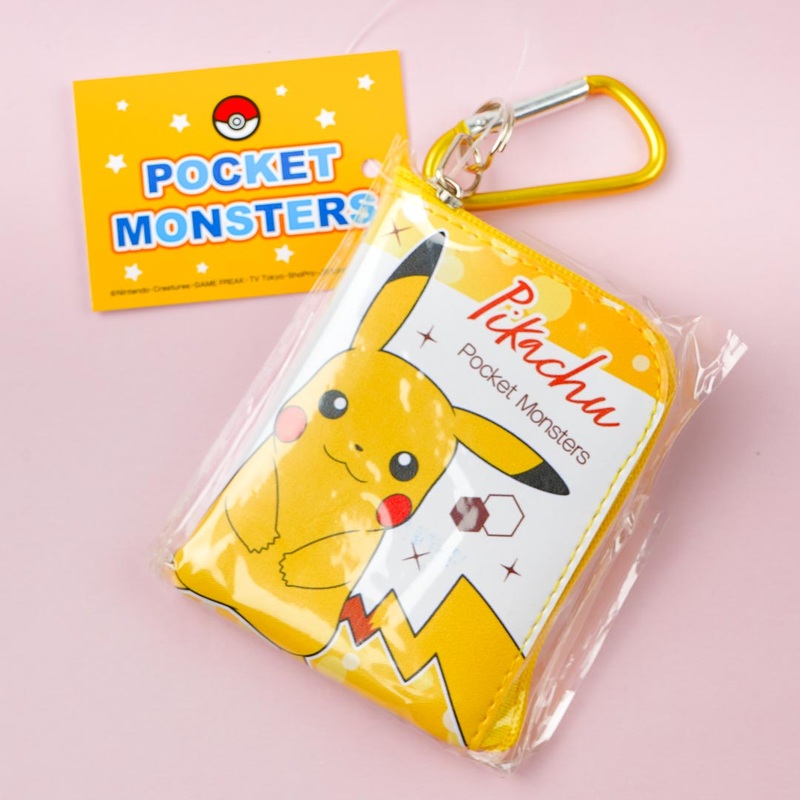 Pokemon L-Shaped Zipper Mini Pouch - Pikachu