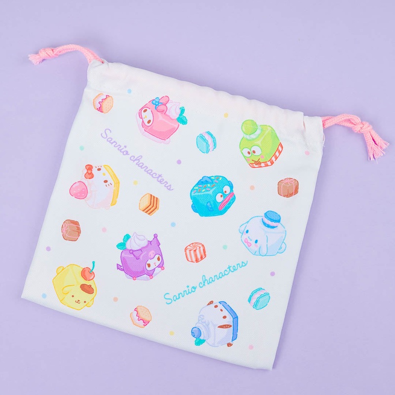 Sanrio Characters Cubed Sweets Drawstring Pouch