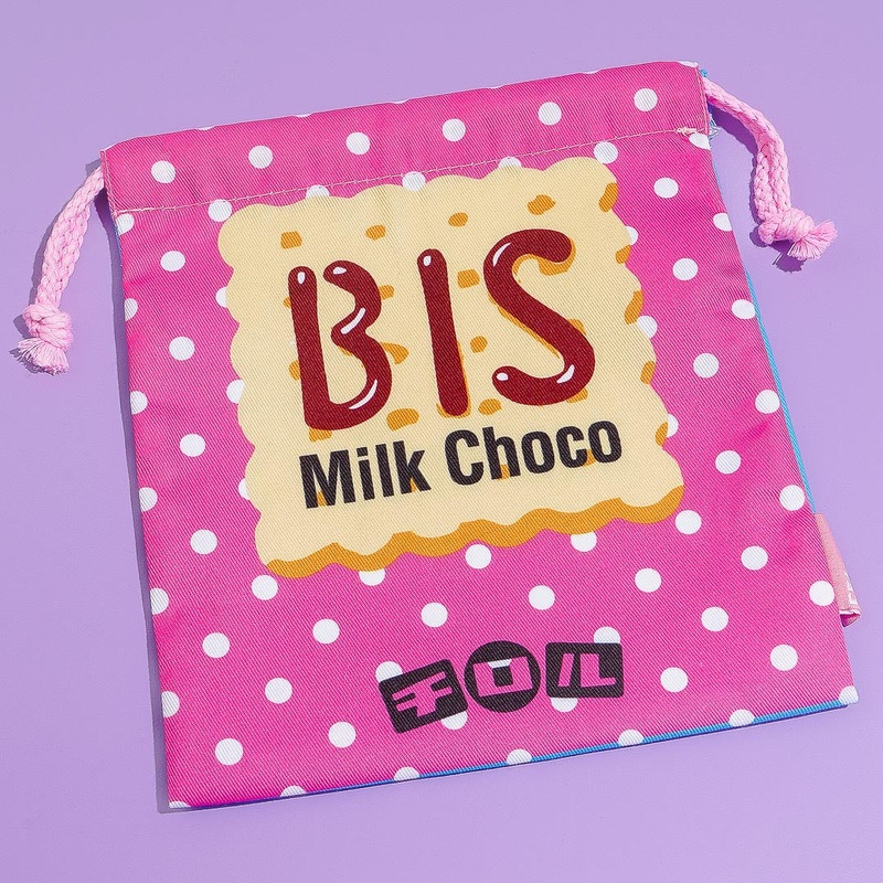Tirol Bis Milk Choco Double-Sided Drawstring Pouch