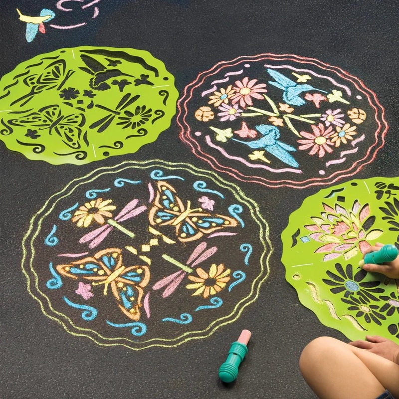 ChalkScapes Mandalas Sidewalk Stencils Chalk Art