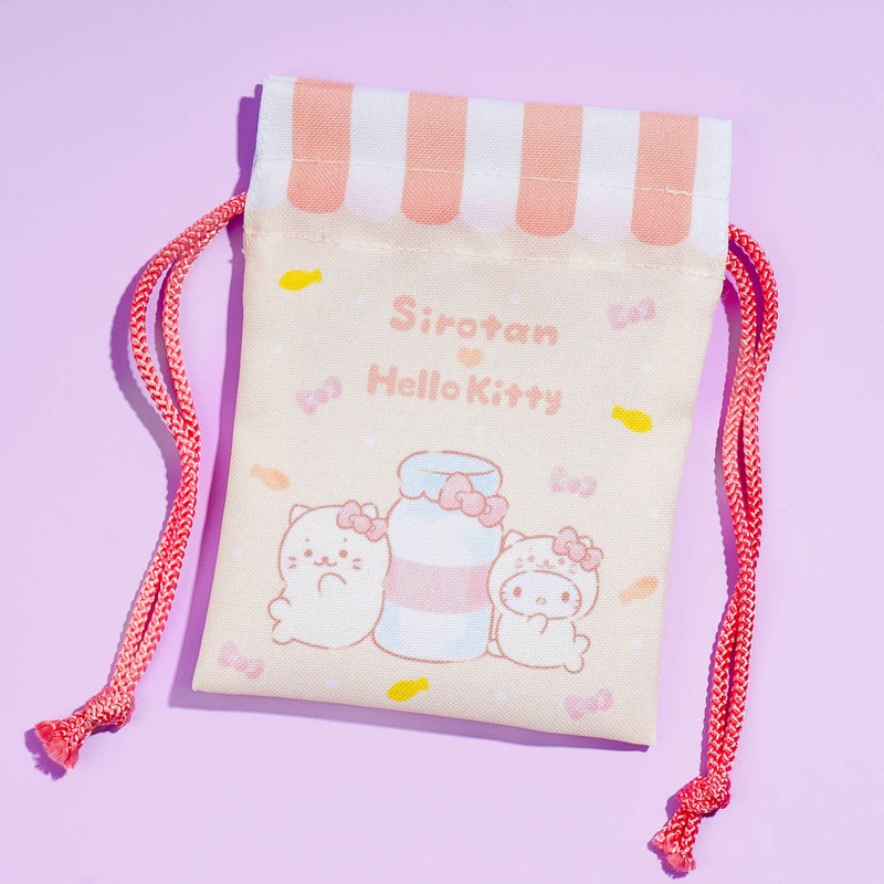 Hello Kitty x Sirotan Milk Drawstring Pouch