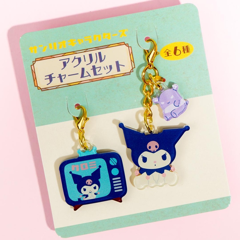 Kuromi Retro Fun Acrylic Charm Set - 2 pcs
