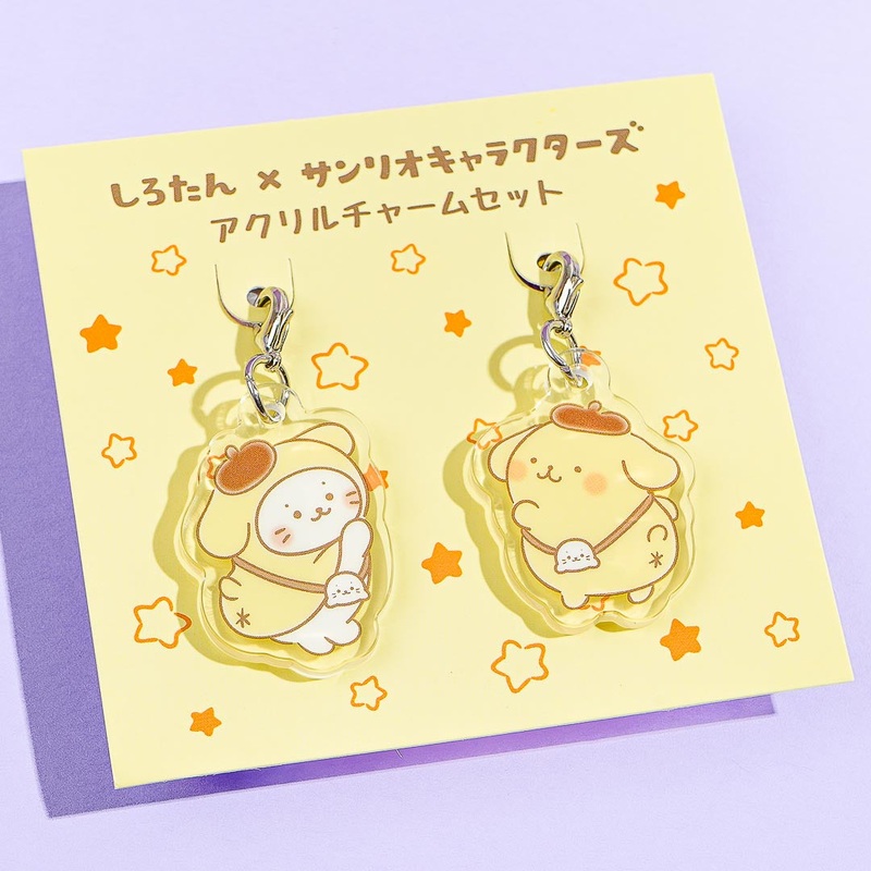 Pompompurin x Sirotan Acrylic Charm Set
