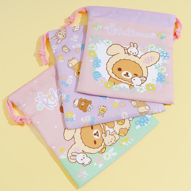 Rilakkuma Easter Bunny Drawstring Bag Set