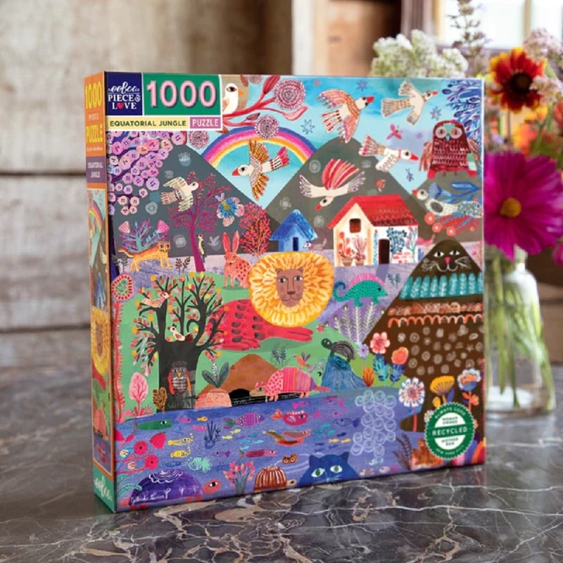 Equatorial Jungle 1000 Piece Square Jigsaw Puzzle