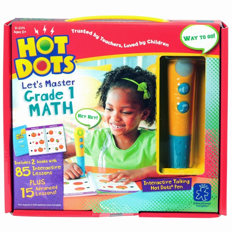 Hot Dots Lets Master Grade 1 Math Set with Hot Dots Pen