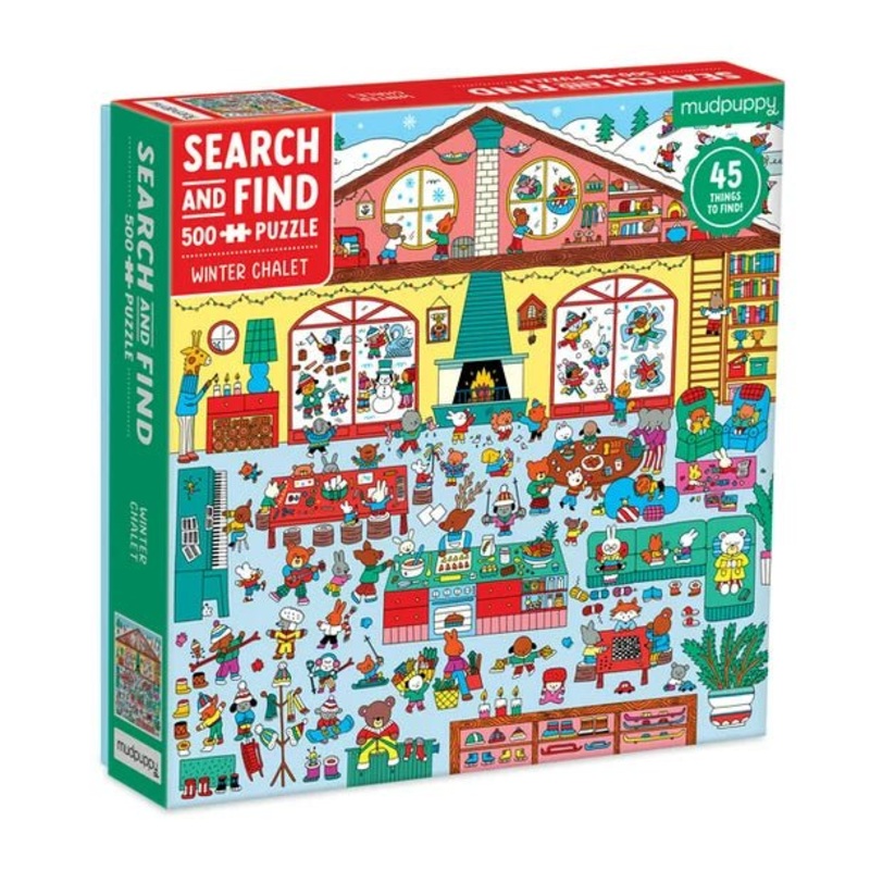 Family Winter Chalet - 500 pc Puzzle