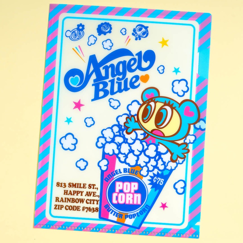 Angel Blue Popcorn A5 File Folder