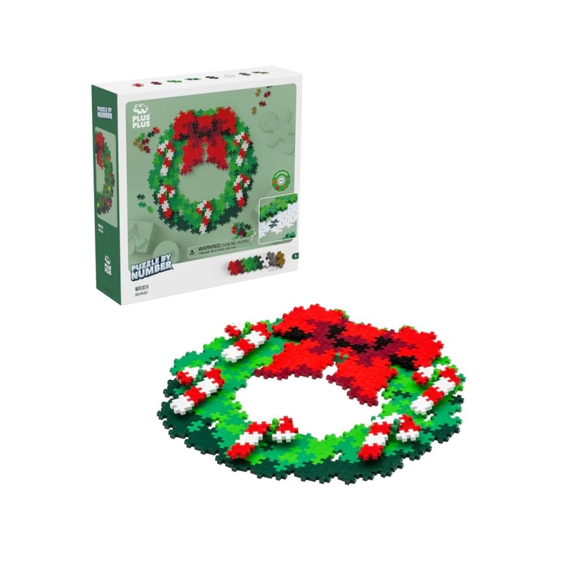 Puzzle by Number - Christmas Wreath