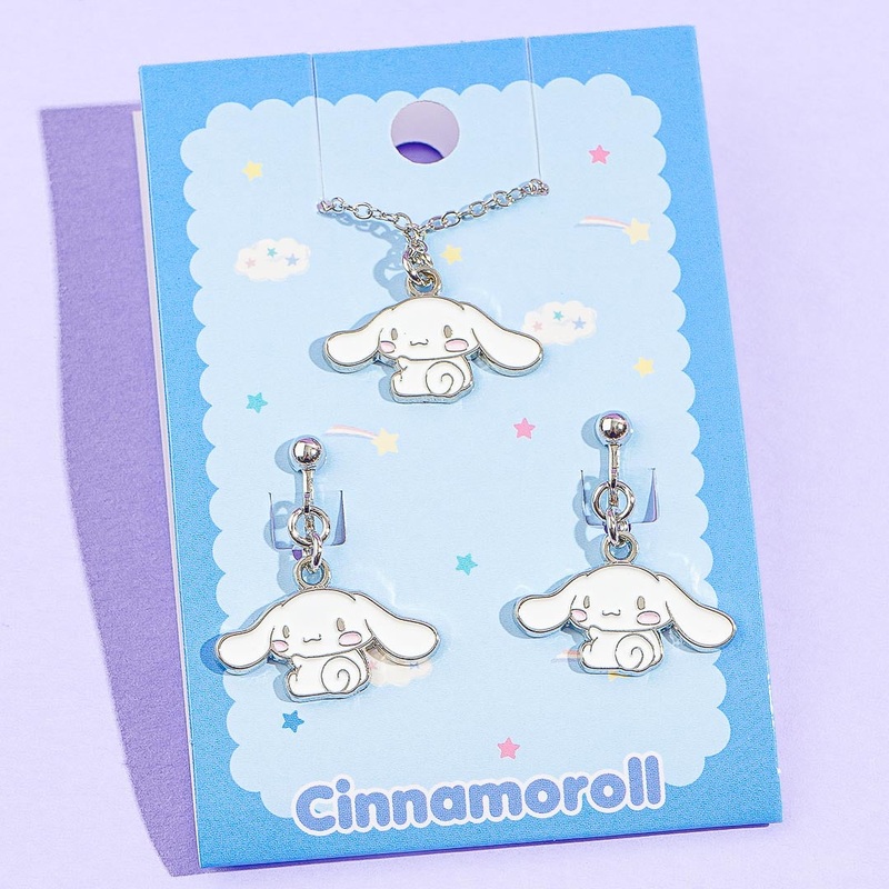 Cinnamoroll Necklace & Earrings Set