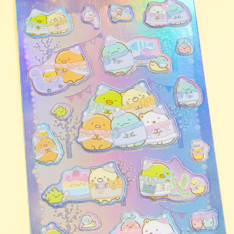Sumikko Gurashi Funi Funi Hologram Stickers - A Sparkling Night With Tokage & Its Mother