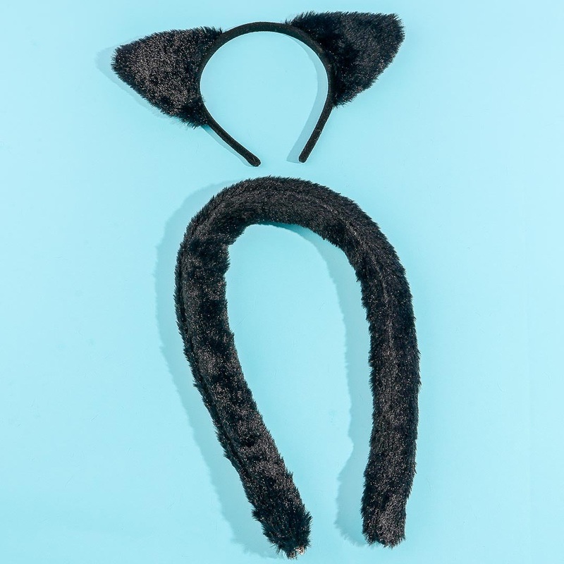 Cats Ear Headband and Tail Set