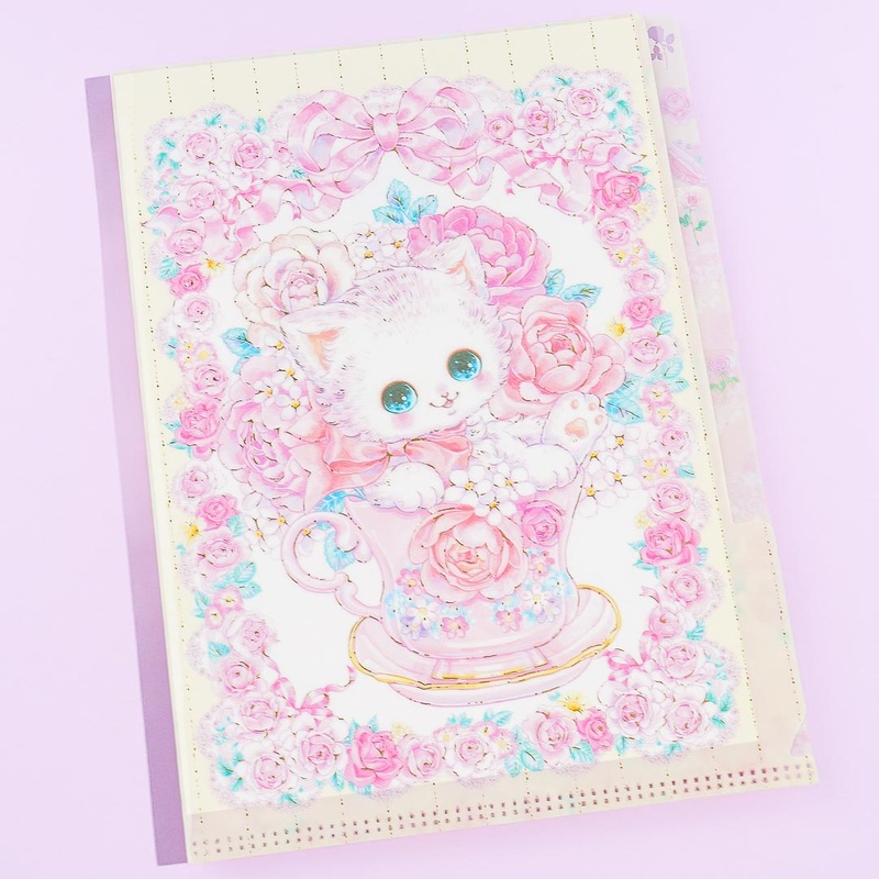 Amenomori Fumika Tea Time Rose A5 File Folder
