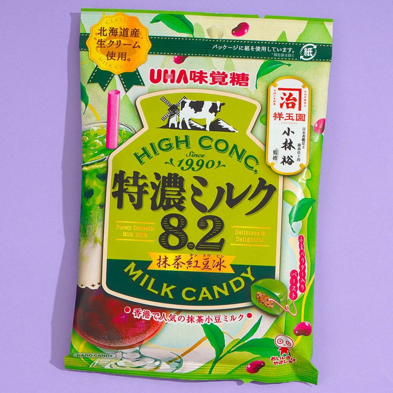 UHA Tokuno Milk 8.2 High Concentrated Candy - Matcha & Red Bean