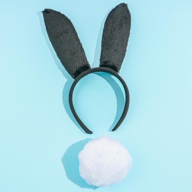 Bunny Ears & Tail Set - Black