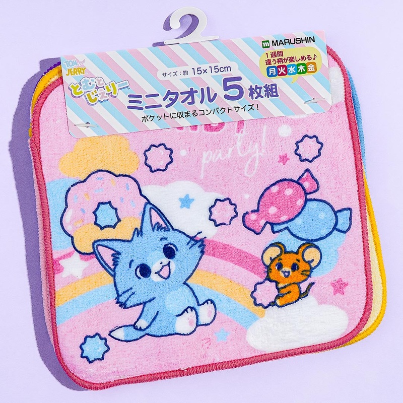 Tom & Jerry Candy Party Mini Towel Set - 5 pcs