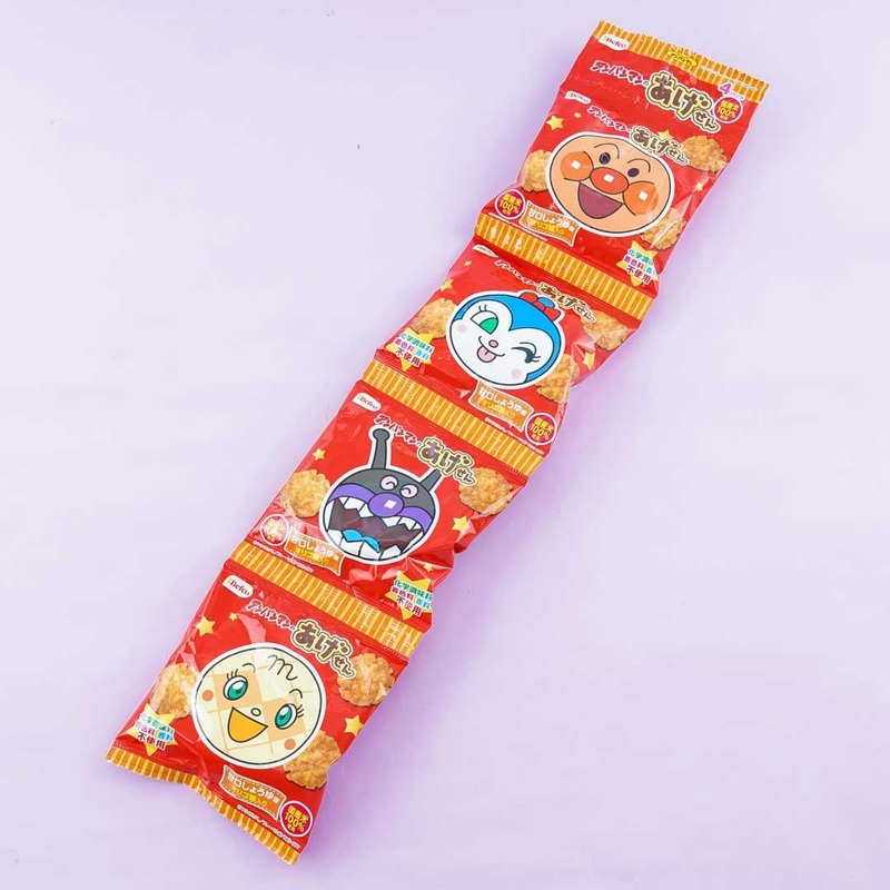 Anpanman Rice Crackers Mini Pack - Soy Sauce - 4 pcs