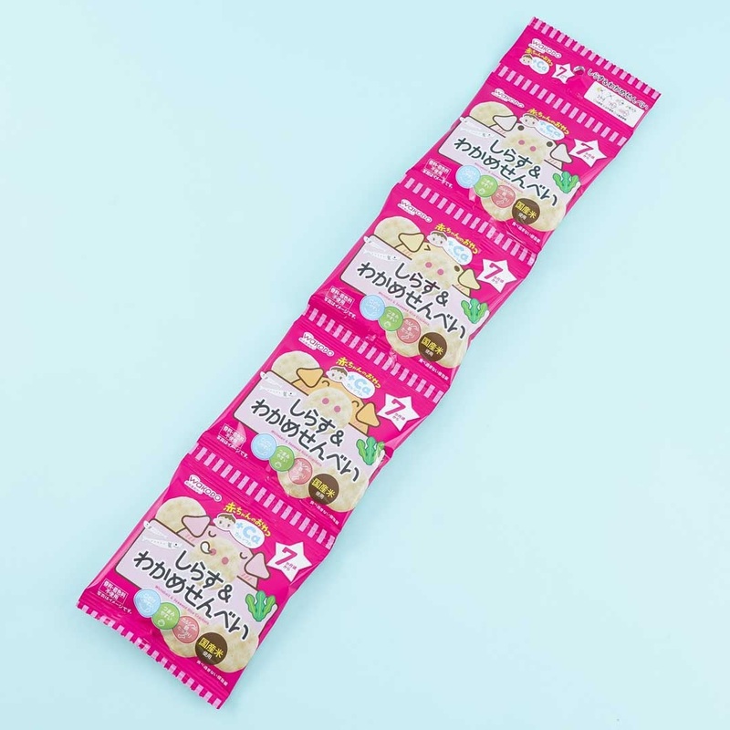 Wakodo Baby +Ca Whitebait & Seaweed Rice Crackers Mini Pack - 4 pcs