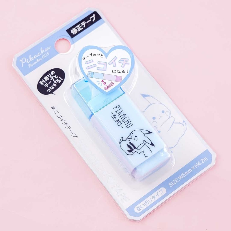 Pokemon Pikachu Nikoichi Correction Tape - Blue