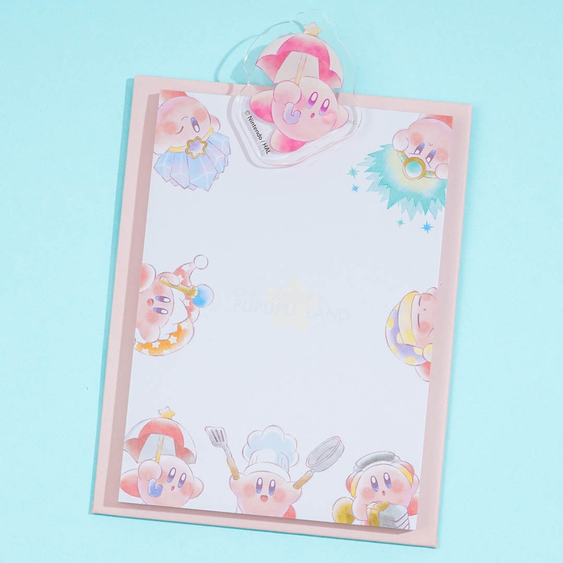 Kirby Of The Stars Memo Pad With Clip Binder