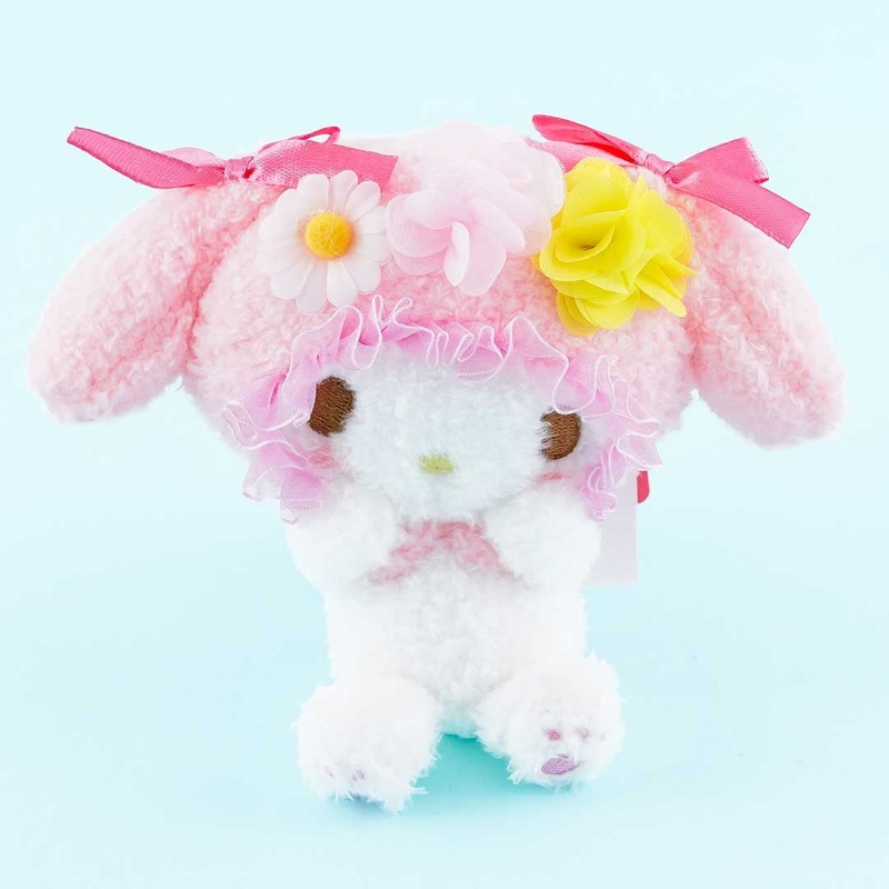 My Melody Flower Ribbon Plushie - Medium
