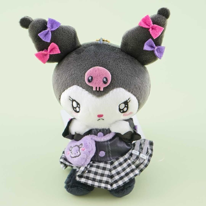 Kuromi Checkered Skirt Lolita Plushie - Medium