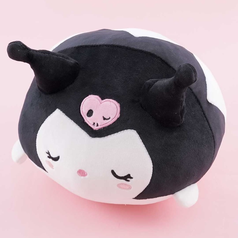 Sleeping Kuromi Round Plushie - Medium