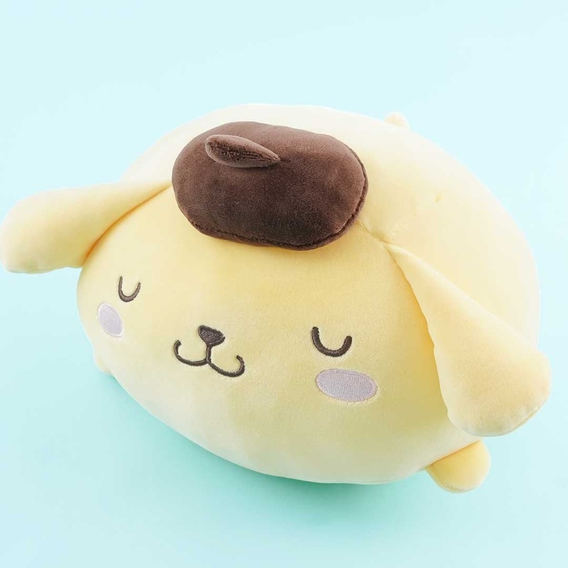 Sleeping Pompompurin Round Plushie - Medium
