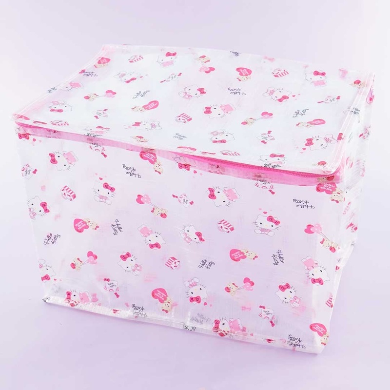 Hello Kitty Clear Zippered Foldable Storage Box - Medium