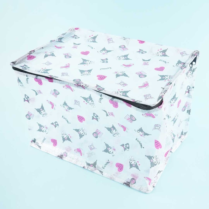 Kuromi Clear Zippered Foldable Storage Box - Medium