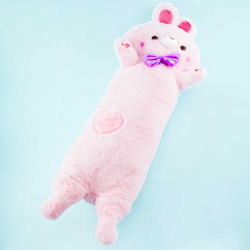 Long Usapyon Fluffy Cushion - Pink / Extra Big